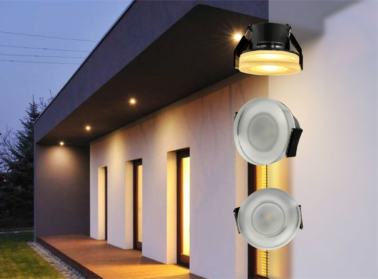 Application DRAGON OUTDOOR SOFFIT LIGHTS (OUTDOOR LED EAV LIGHTS)